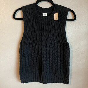 Abercrombie & Fitch Black Knit Sleeveless Top